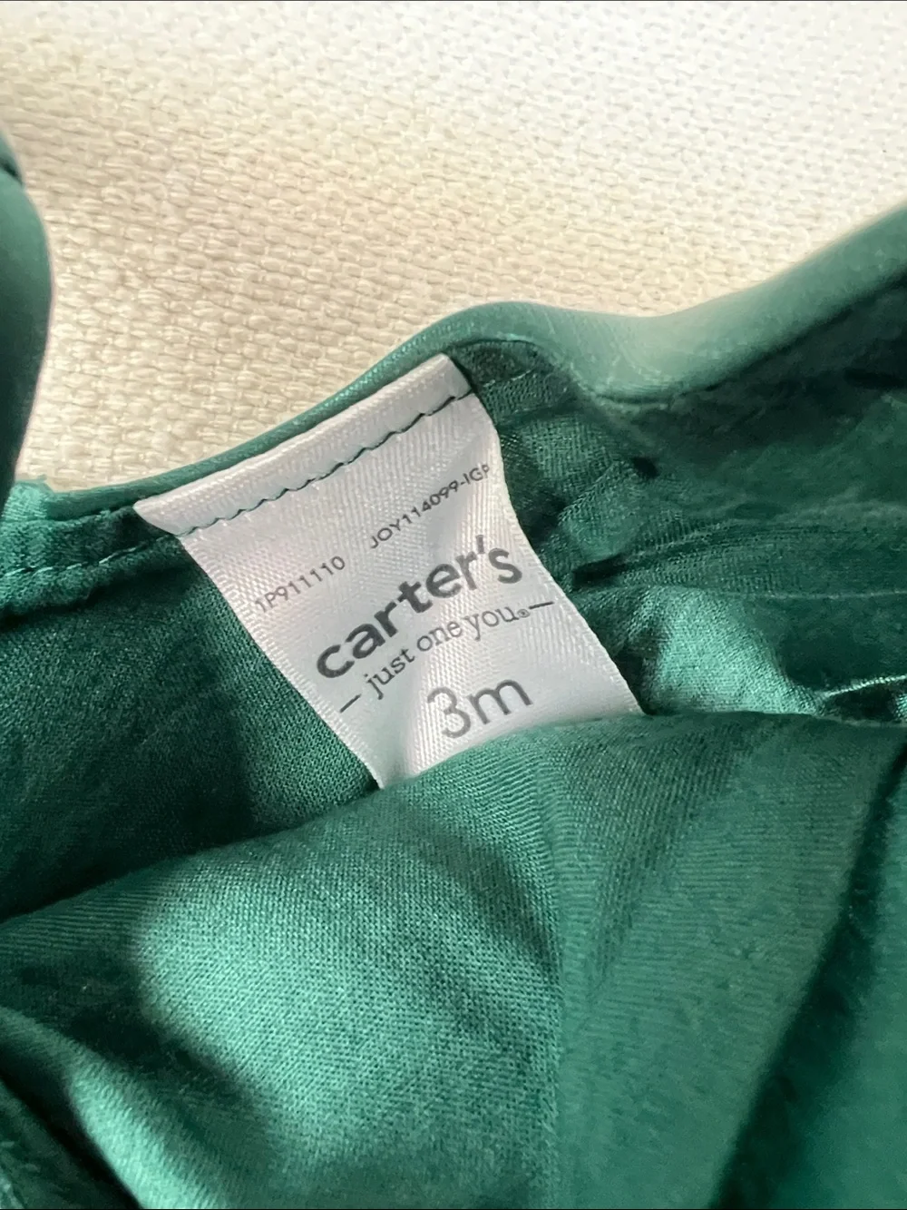 Carter's Teal Satin Bow-Detail Party Dress, 3 months